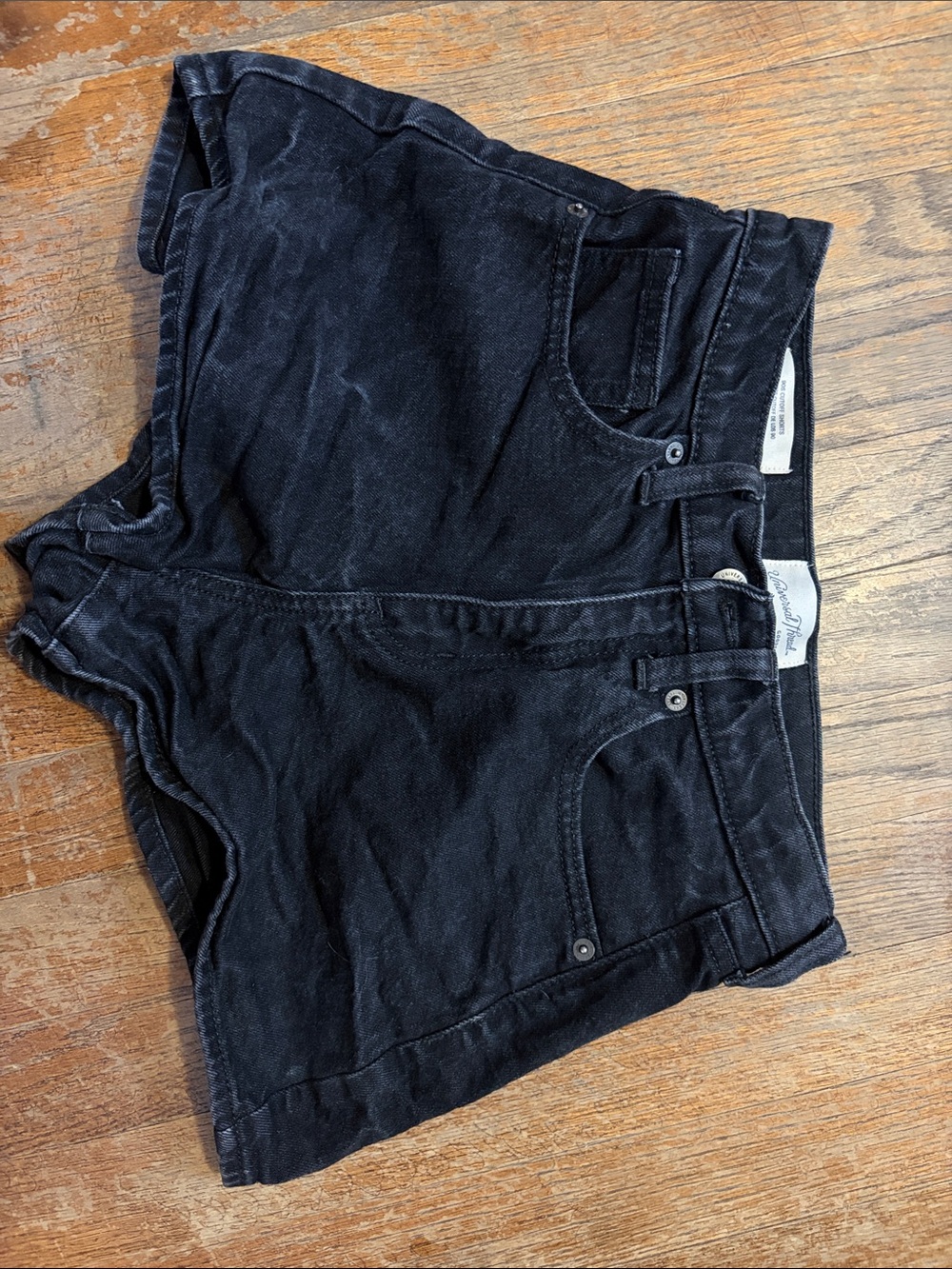 Universal Thread Black Denim High-Rise Jean Shorts